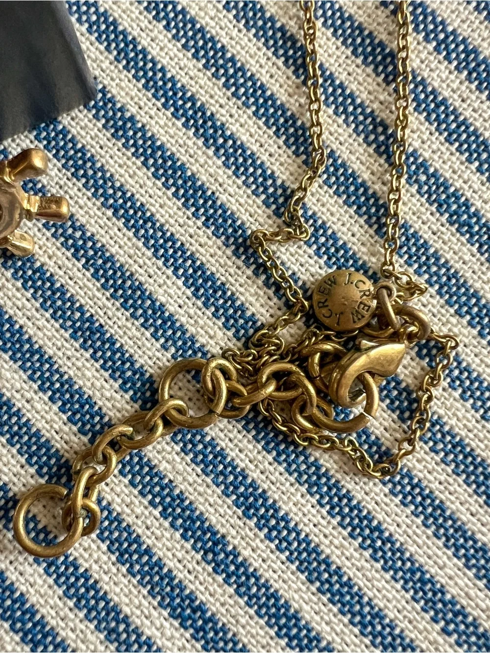 J.Crew Ship's Wheel Pendant Necklace